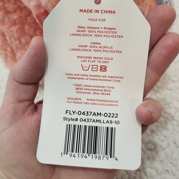 NEW Totes Bootie Slippers, Childrens Llama, US 9-10 Unisex Little Kid - Picture 5 of 6